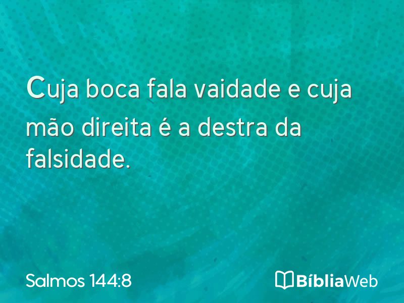 Salmos 144:8 em imagem para compartilhar