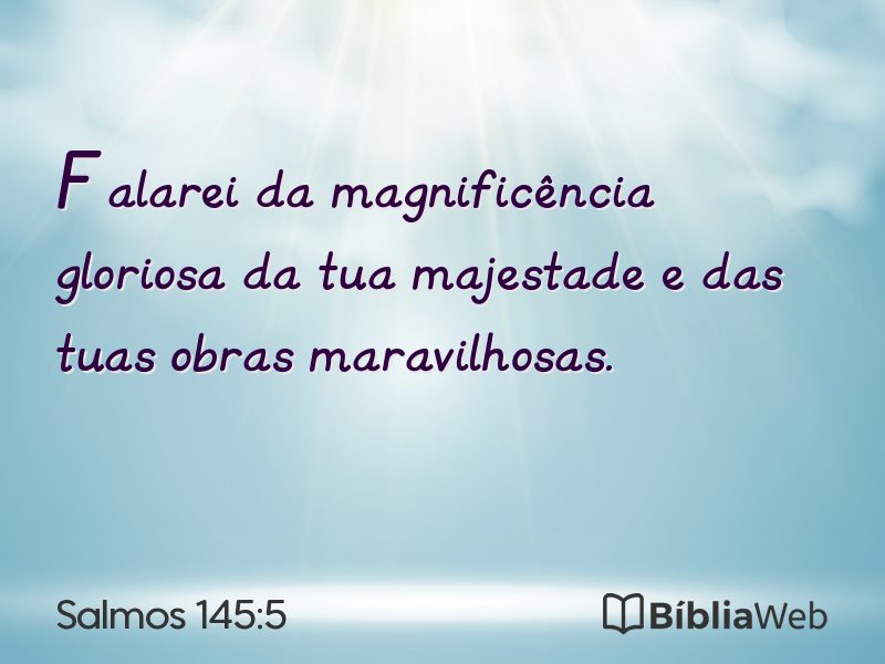 Salmos 145:5 em imagem para compartilhar