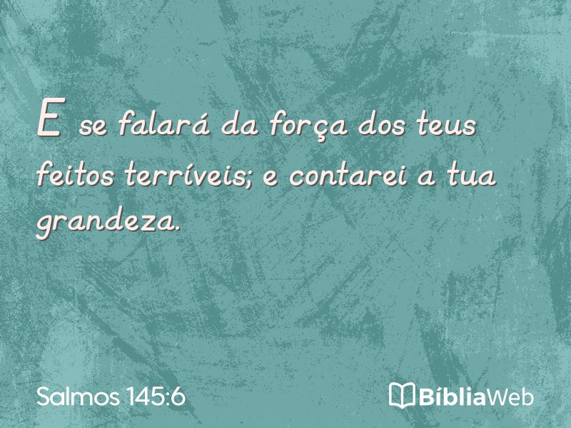 Salmos 145:6 em imagem para compartilhar