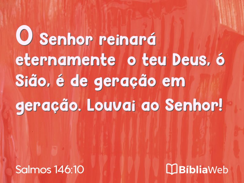 Salmos 146:10 em imagem para compartilhar