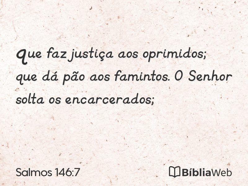 Salmos 146:7 em imagem para compartilhar
