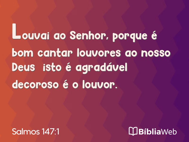 Salmos 147:1 em imagem para compartilhar