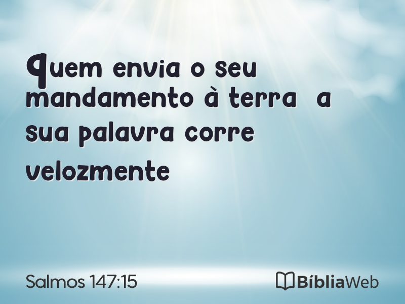 Salmos 147:15 em imagem para compartilhar