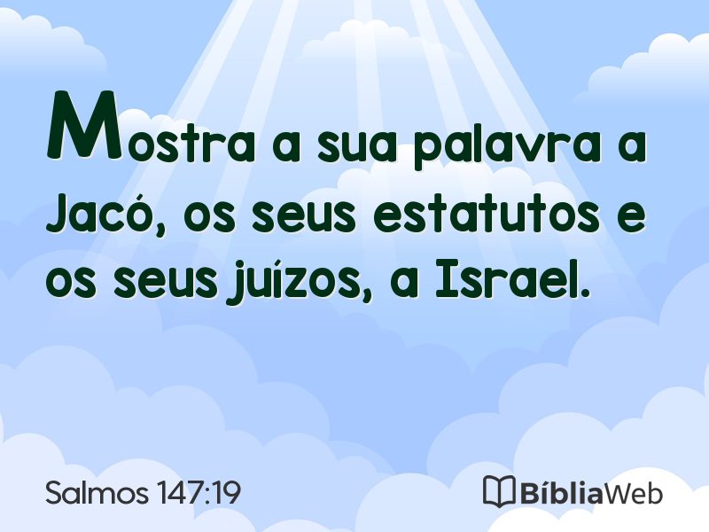 Salmos 147:19 em imagem para compartilhar