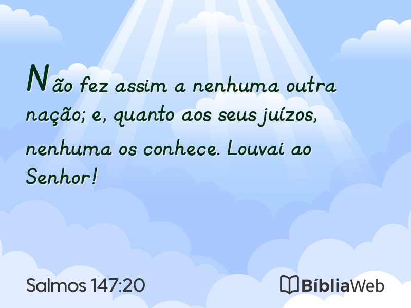 Salmos 147:20 em imagem para compartilhar