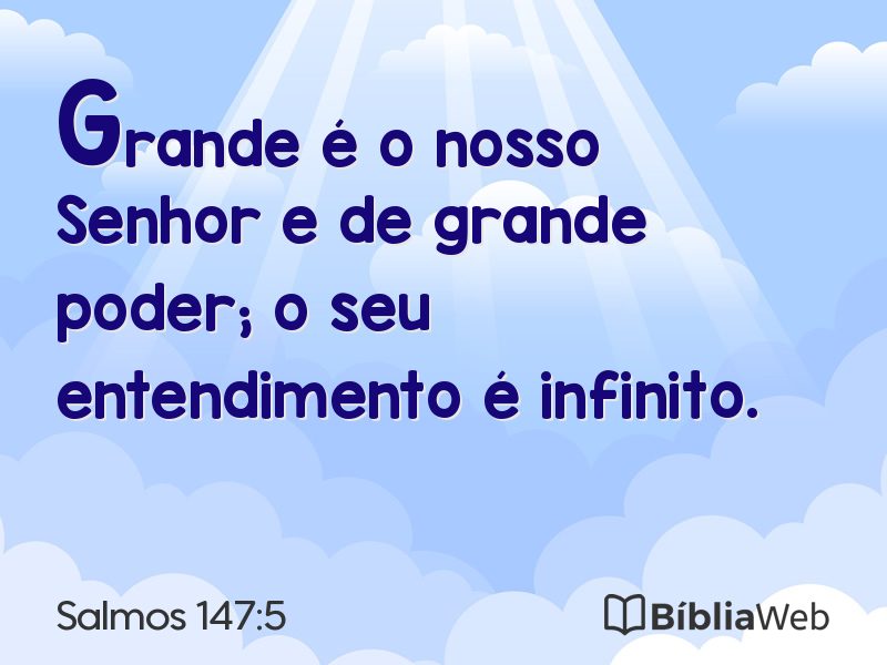 Salmos 147:5 em imagem para compartilhar