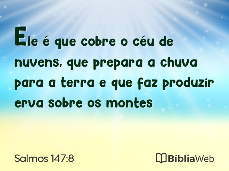 Salmos 147:8 em imagem para compartilhar