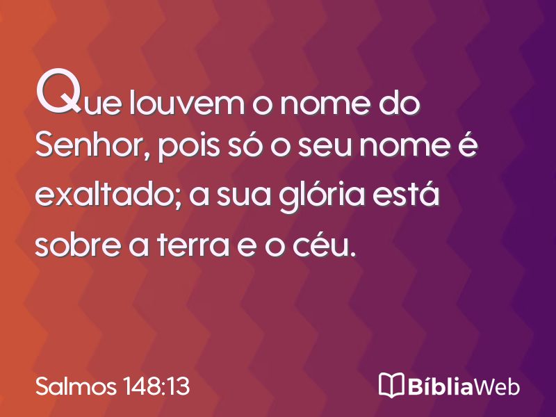 Salmos 148:13 em imagem para compartilhar