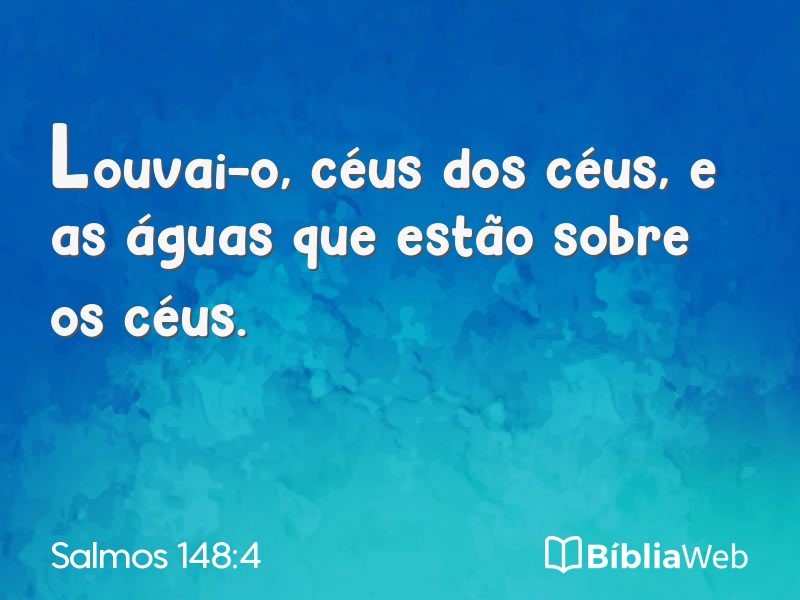 Salmos 148:4 em imagem para compartilhar