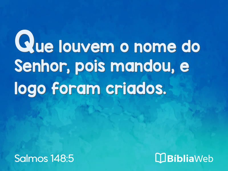 Salmos 148:5 em imagem para compartilhar