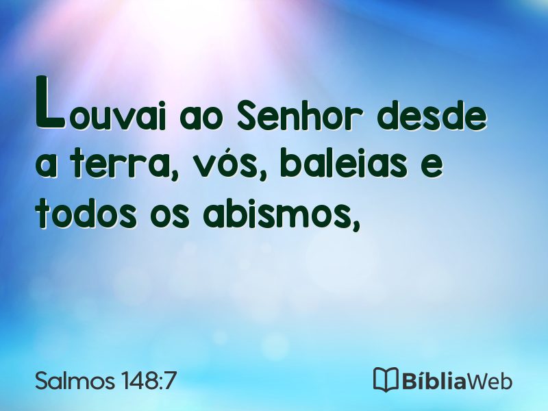 Salmos 148:7 em imagem para compartilhar
