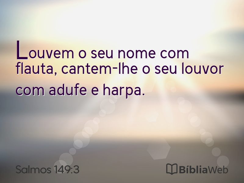 Salmos 149:3 em imagem para compartilhar