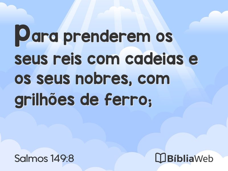Salmos 149:8 em imagem para compartilhar