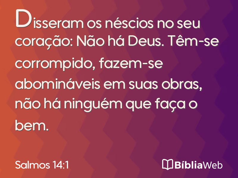 Salmos 14:1 em imagem para compartilhar