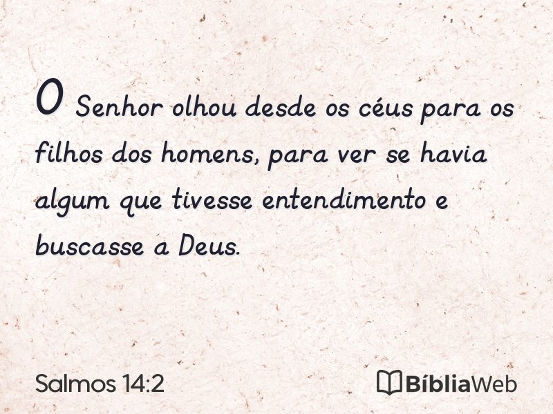 Salmos 14:2 em imagem para compartilhar