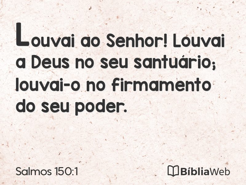 Salmos 150:1 em imagem para compartilhar