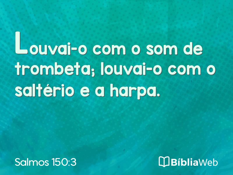 Salmos 150:3 em imagem para compartilhar