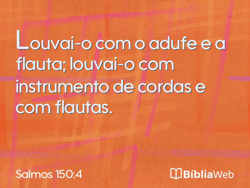 Salmos 150:4 em imagem para compartilhar
