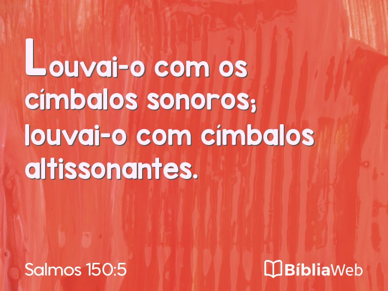 Salmos 150:5 em imagem para compartilhar