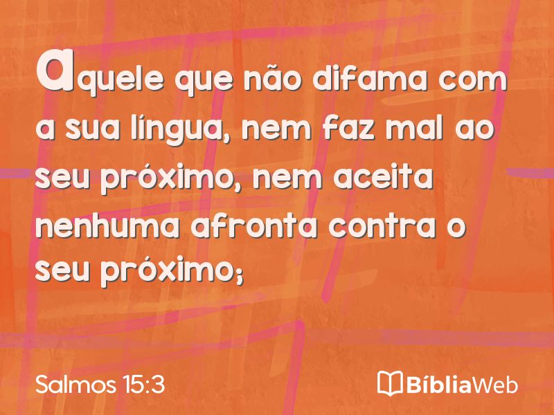 Salmos 15:3 em imagem para compartilhar