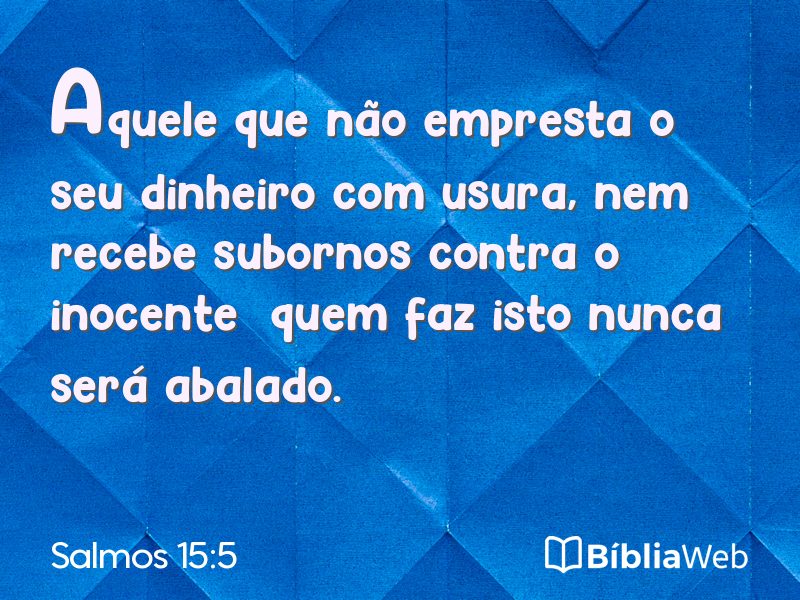 Salmos 15:5 em imagem para compartilhar