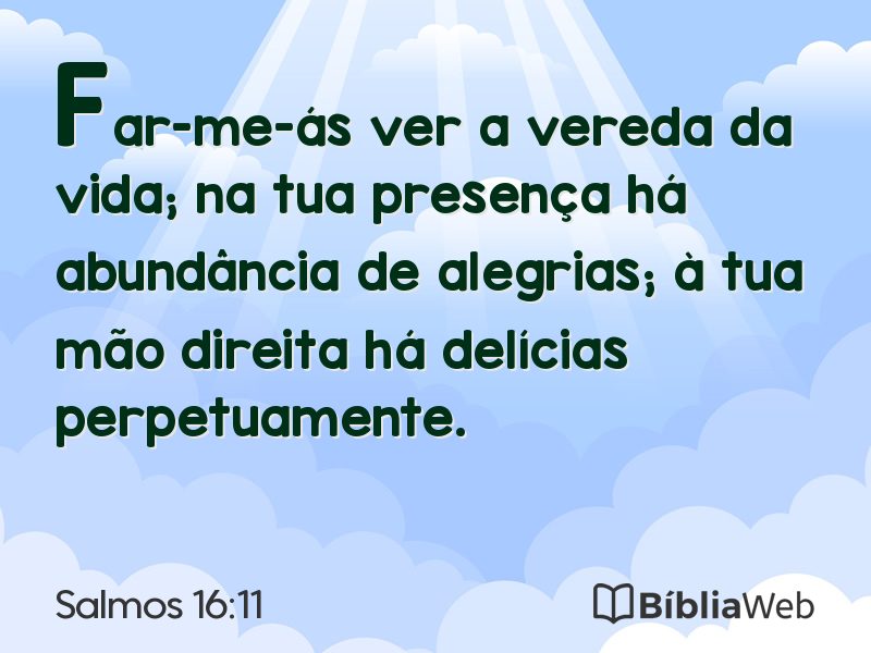 Salmos 16:11 em imagem para compartilhar