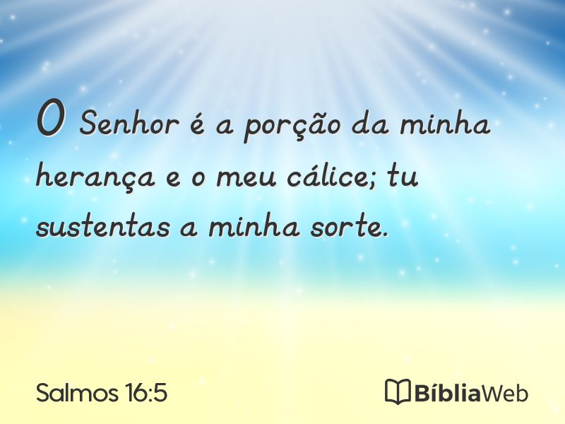 Salmos 16:5 em imagem para compartilhar
