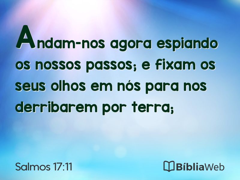 Salmos 17:11 em imagem para compartilhar