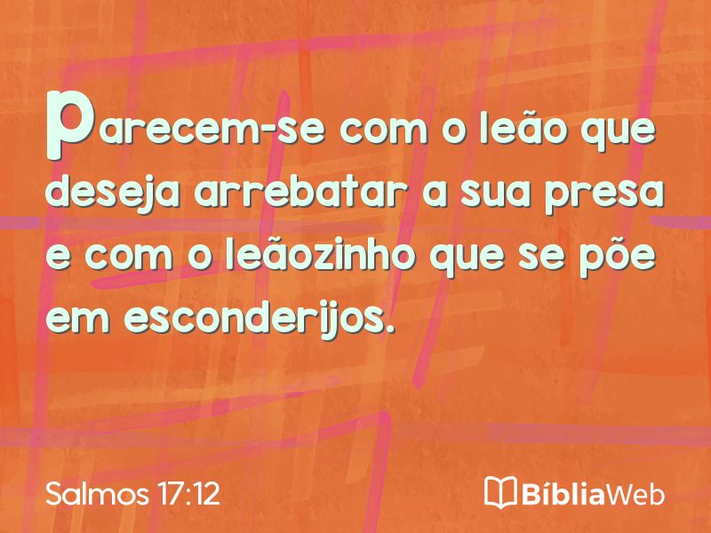 Salmos 17:12 em imagem para compartilhar