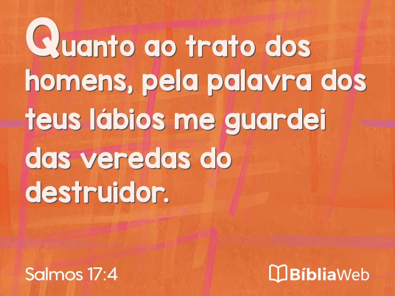 Salmos 17:4 em imagem para compartilhar