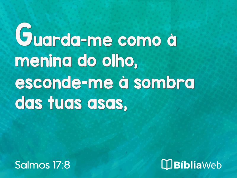Salmos 17:8 em imagem para compartilhar