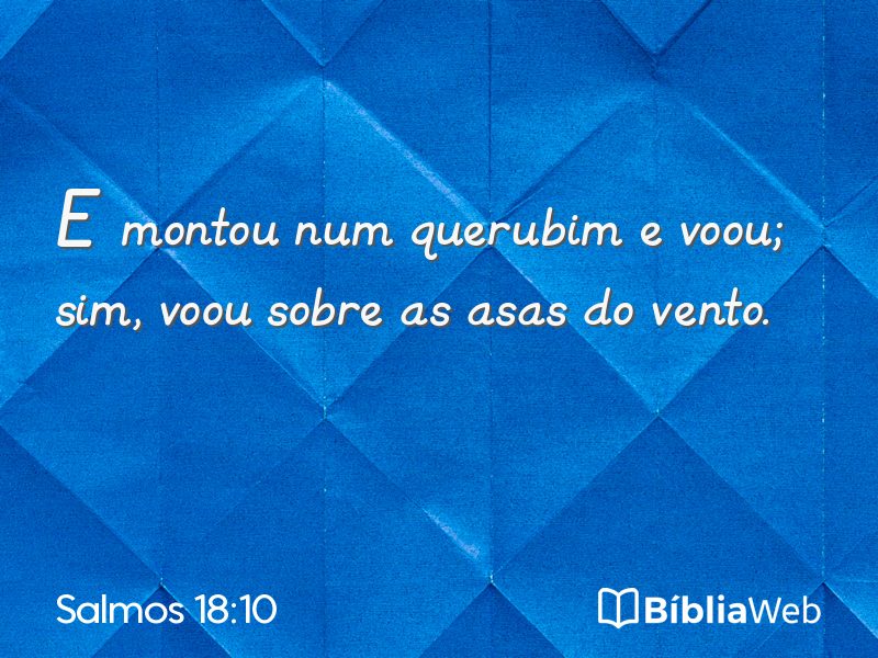 Salmos 18:10 em imagem para compartilhar