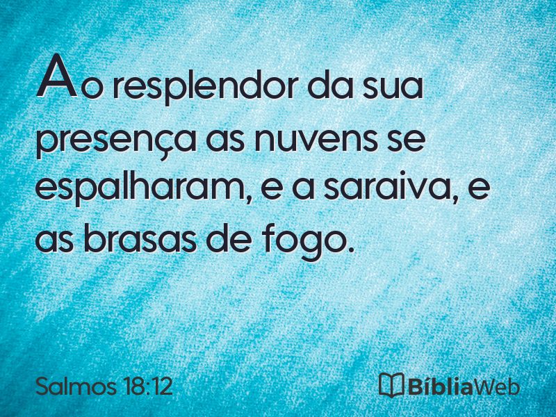 Salmos 18:12 em imagem para compartilhar