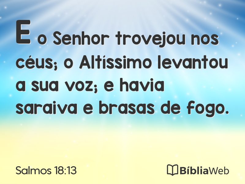 Salmos 18:13 em imagem para compartilhar