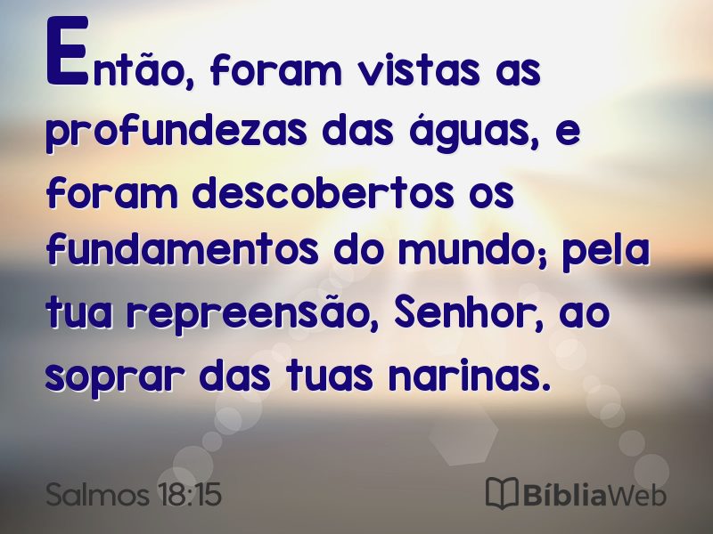 Salmos 18:15 em imagem para compartilhar