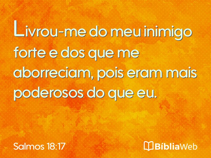 Salmos 18:17 em imagem para compartilhar