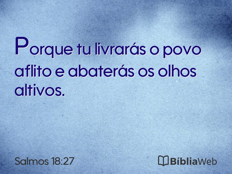 Salmos 18:27 em imagem para compartilhar
