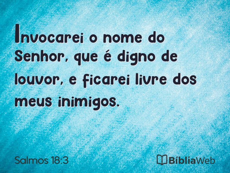 Salmos 18:3 em imagem para compartilhar