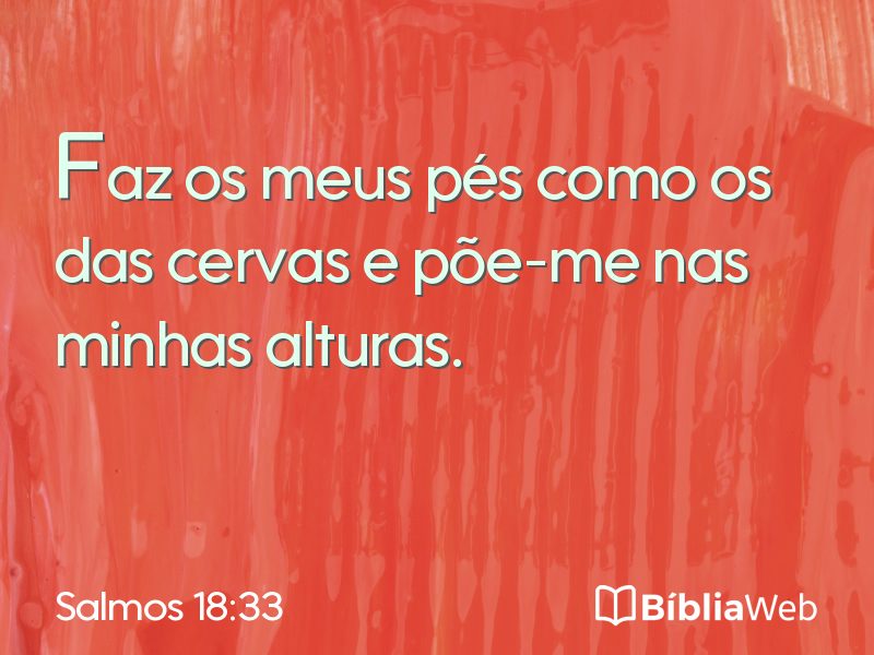 Salmos 18:33 em imagem para compartilhar