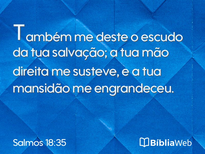 Salmos 18:35 em imagem para compartilhar
