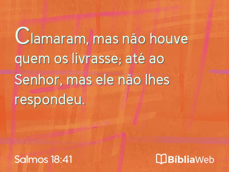 Salmos 18:41 em imagem para compartilhar