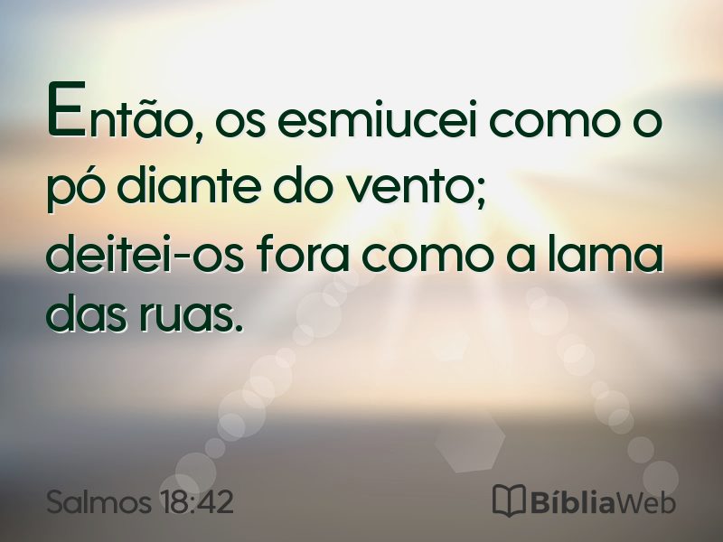 Salmos 18:42 em imagem para compartilhar