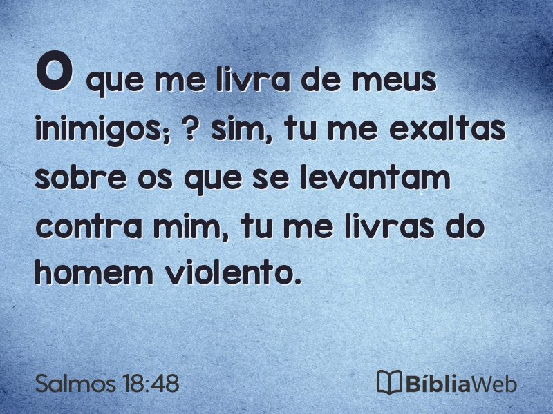 Salmos 18:48 em imagem para compartilhar