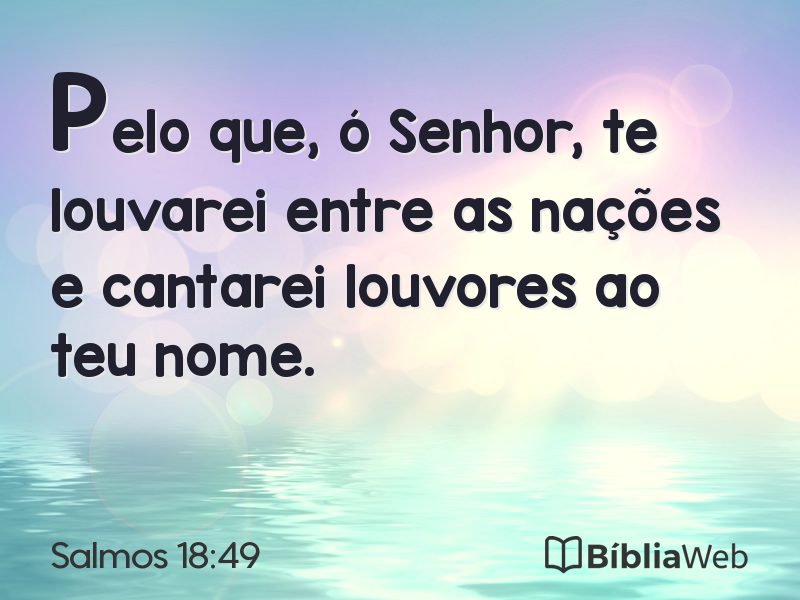 Salmos 18:49 em imagem para compartilhar
