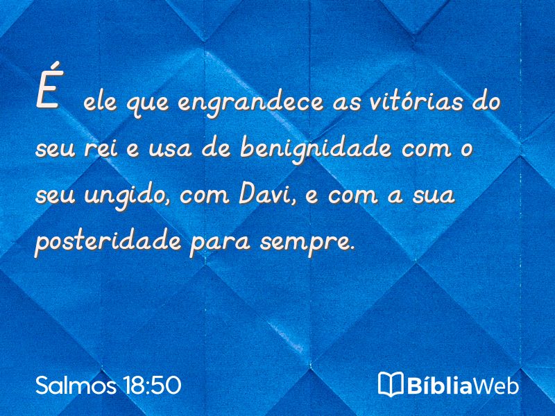 Salmos 18:50 em imagem para compartilhar