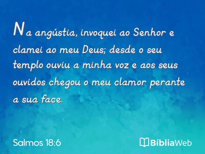 Salmos 18:6 em imagem para compartilhar