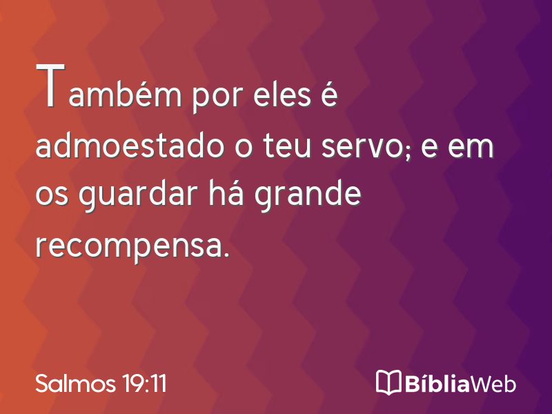 Salmos 19:11 em imagem para compartilhar