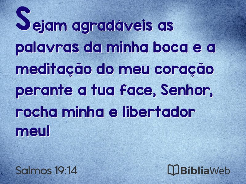 Salmos 19:14 em imagem para compartilhar