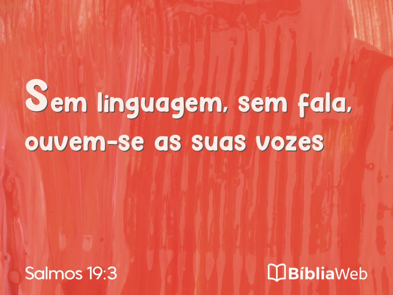 Salmos 19:3 em imagem para compartilhar