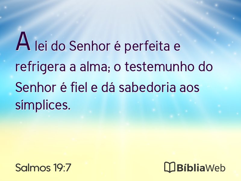 Salmos 19:7 em imagem para compartilhar